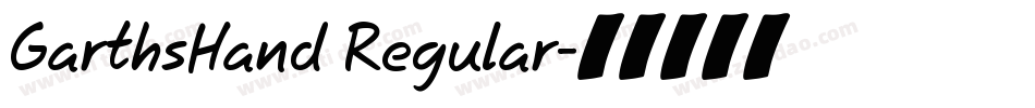 GarthsHand Regular字体转换